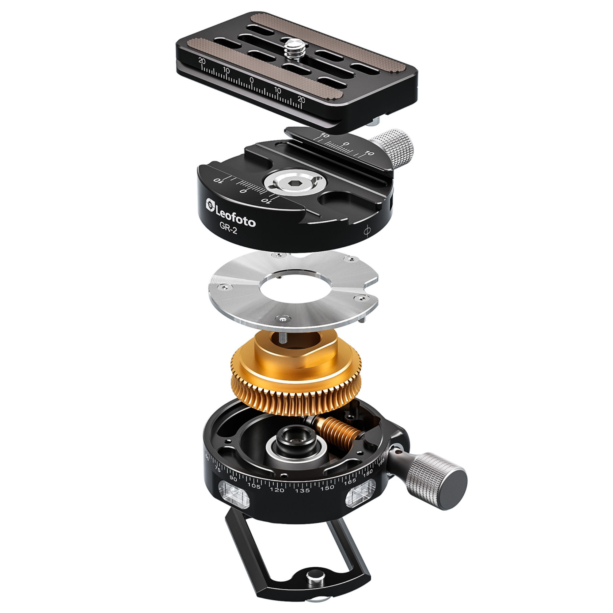 Leofoto GR-2 60mm Geared Panning Clamp with QP-70N Plate | Leofoto Australia 68 Leofoto GR-2 60mm Geared Panning Clamp with QP-70N Plate | Leofoto Australia 68