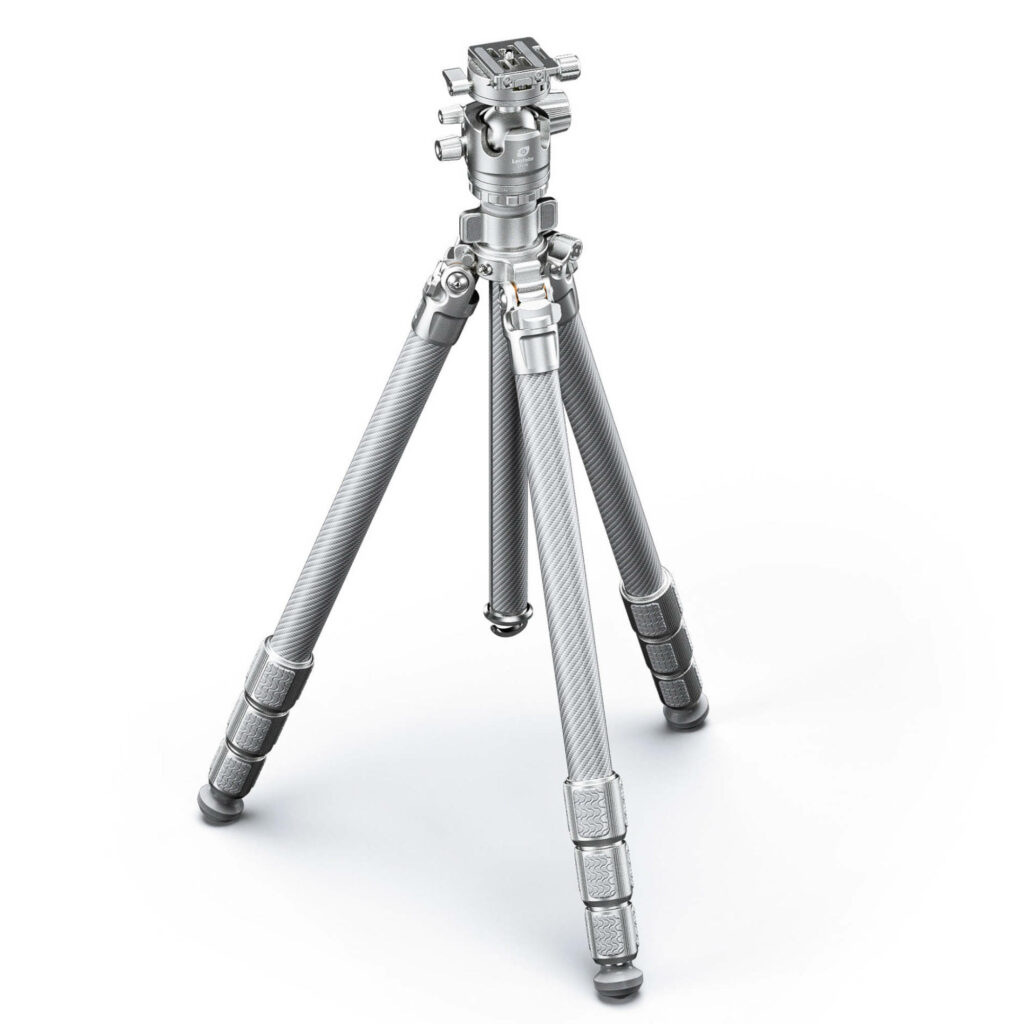 Leofoto LG-324C Silver 4 Section Water Resistant Carbon Fibre Tripod with LH-40R Ball Head | Leofoto Australia Leofoto LG-324C Silver 4 Section Water Resistant Carbon Fibre Tripod with LH-40R Ball Head | Leofoto Australia