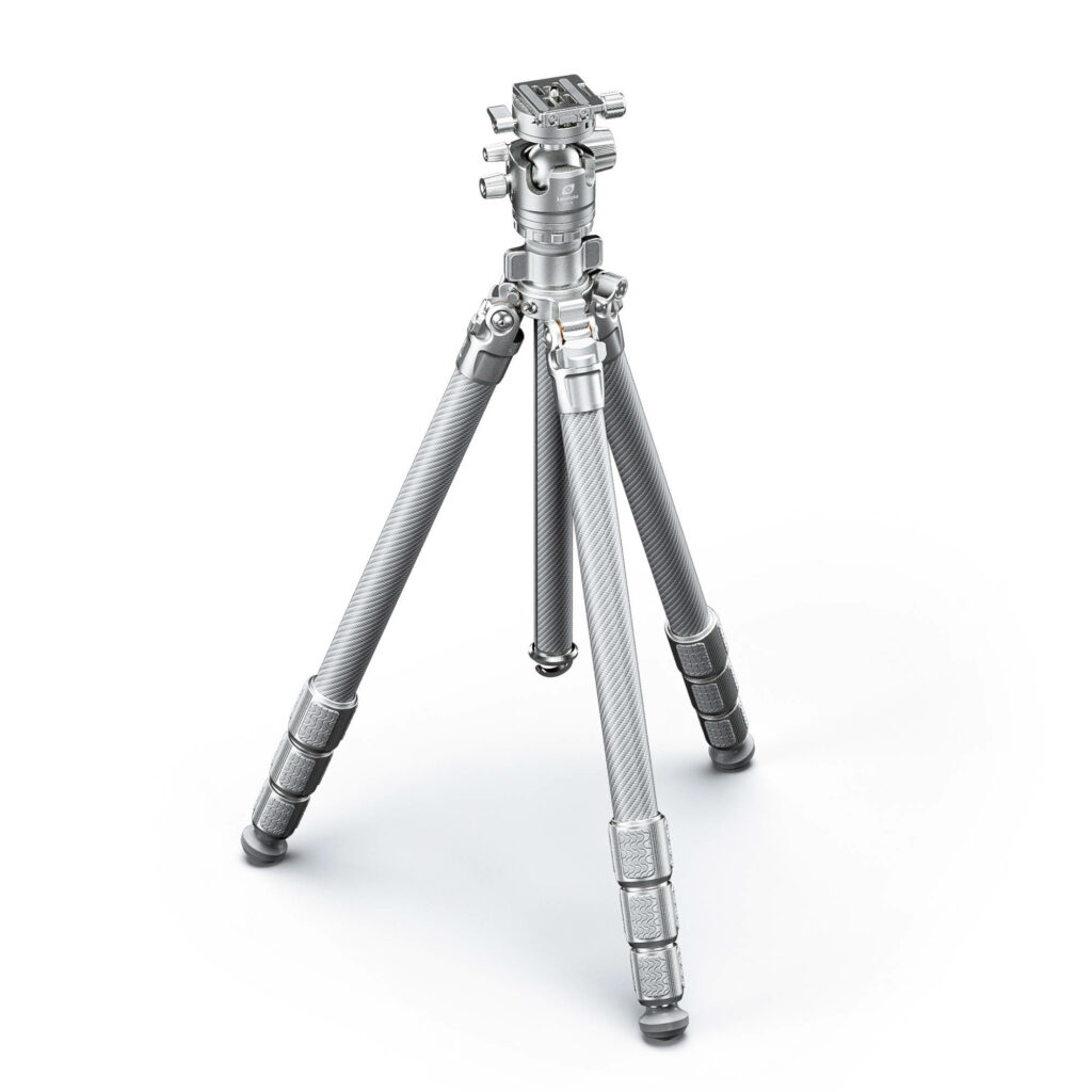 Leofoto LG-284C Silver 4 Section Water Resistant Carbon Fibre Tripod with LH-36R Ball Head | Leofoto Australia Leofoto LG-284C Silver 4 Section Water Resistant Carbon Fibre Tripod with LH-36R Ball Head | Leofoto Australia