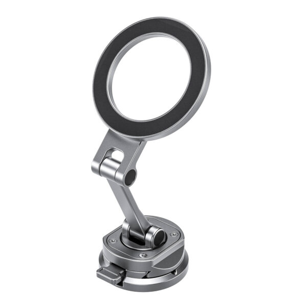 Leofoto PM-02 Magnetic Quick Car Mount with Arca Plate for Mobile Phones – Silver | Leofoto Australia