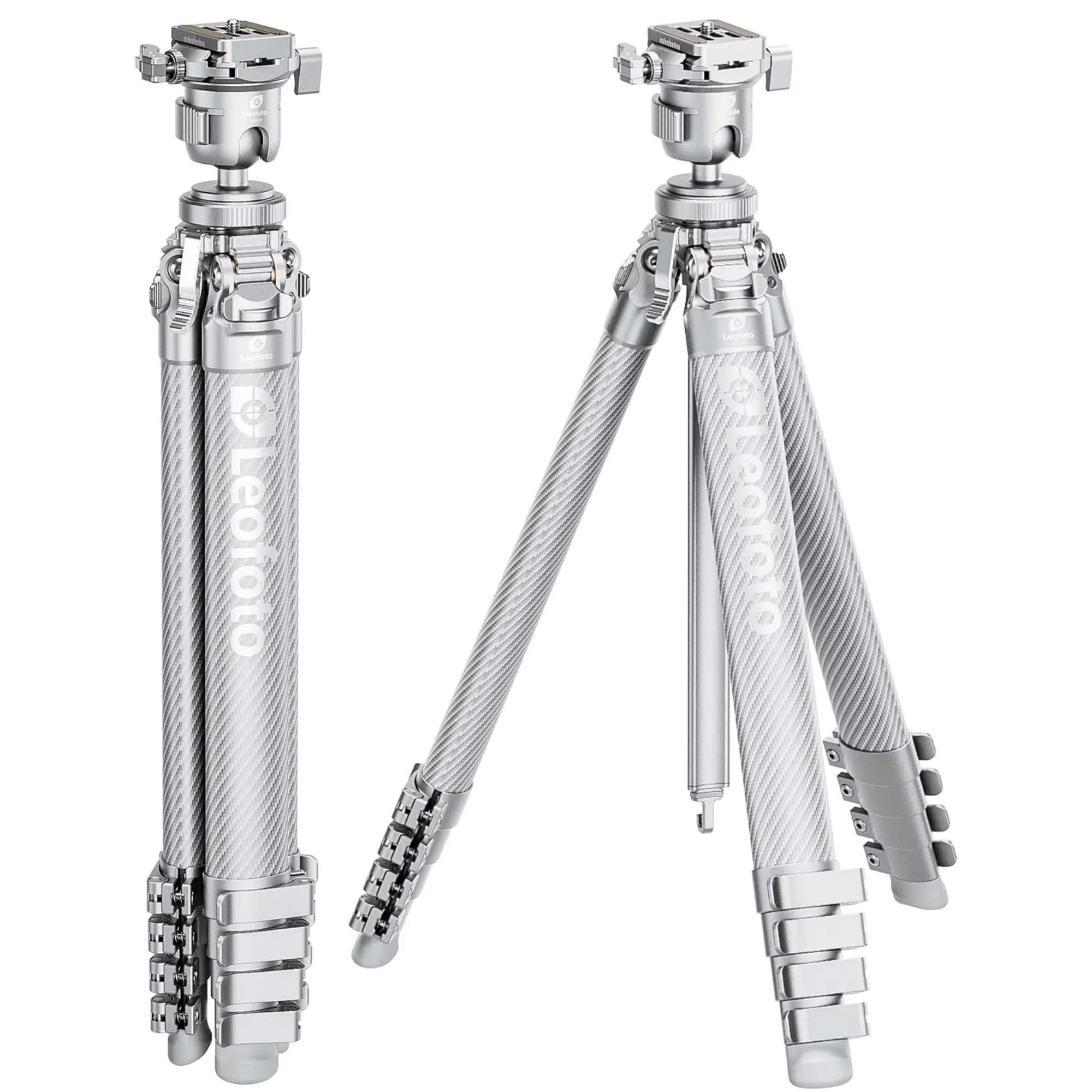 Leofoto AZ-235C Carbon Fibre Travel Tripod + MBH-30 Inverted Ball Head – Silver | Leofoto Australia 65 Leofoto AZ-235C Carbon Fibre Travel Tripod + MBH-30 Inverted Ball Head – Silver | Leofoto Australia 65