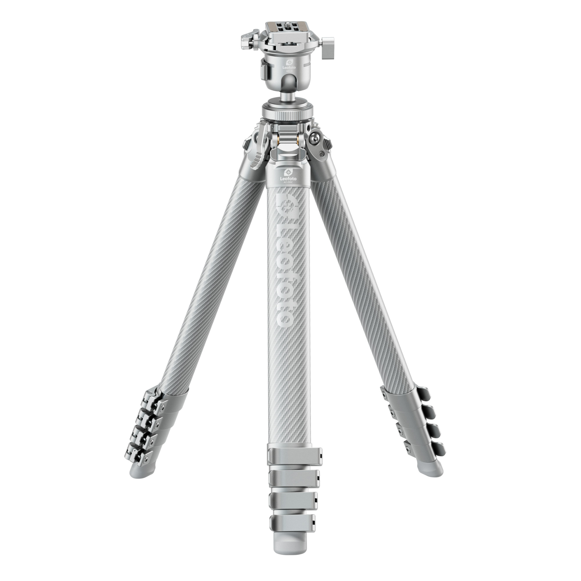 Leofoto AZ-235C Carbon Fibre Travel Tripod + MBH-30 Inverted Ball Head – Silver | Leofoto Australia 64 Leofoto AZ-235C Carbon Fibre Travel Tripod + MBH-30 Inverted Ball Head – Silver | Leofoto Australia 64